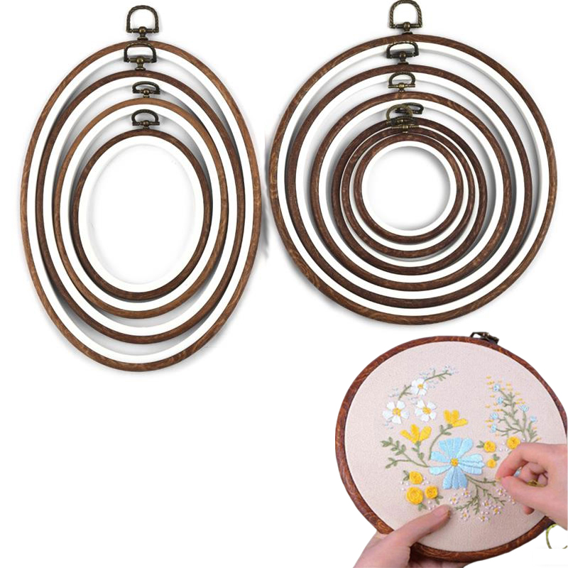 Wood Ring Blank - 10PCS Nähen Werkzeug Runde Oval Nachahmung