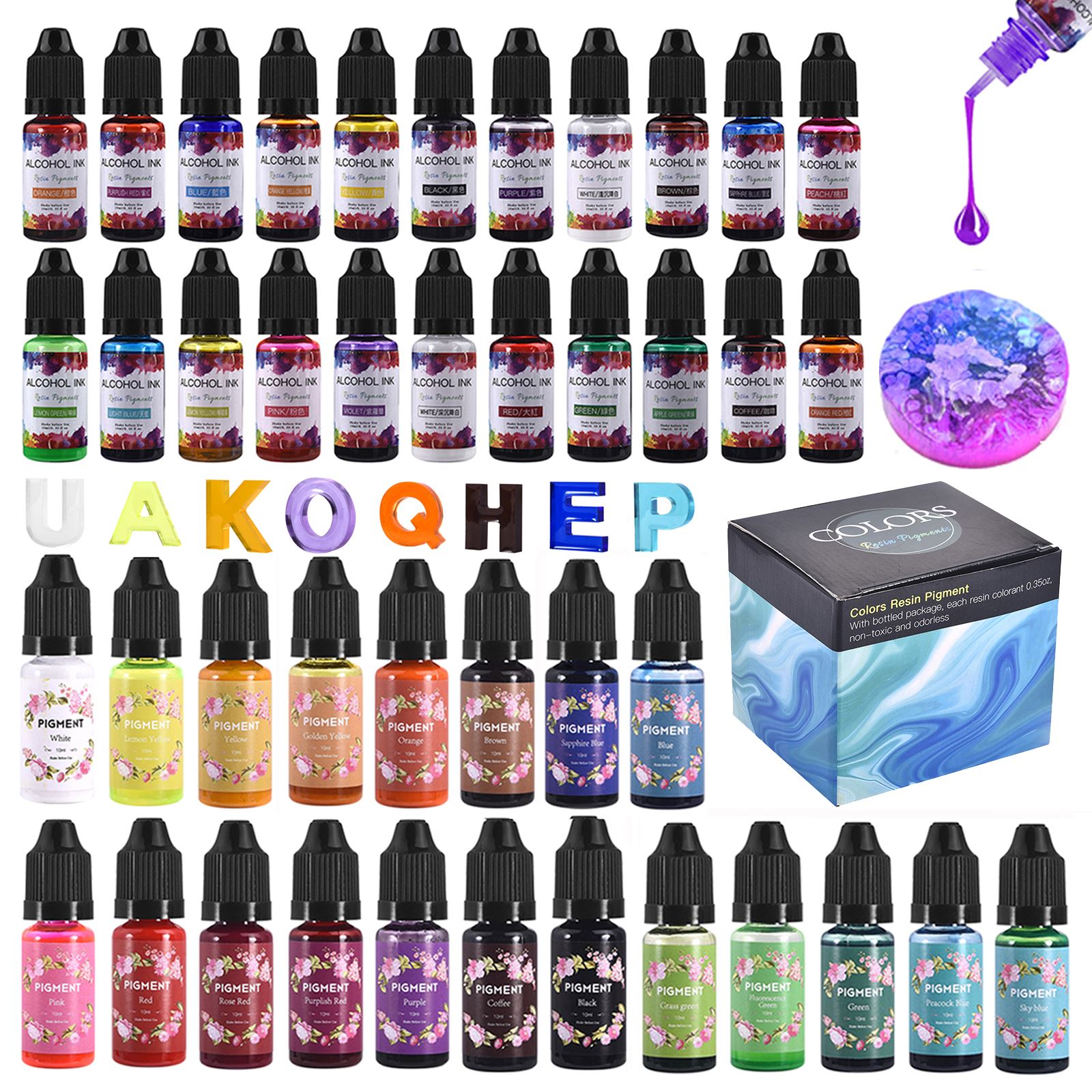 Resin Dye Alcohol - 1 Set Harz Pigment Kit Kunst