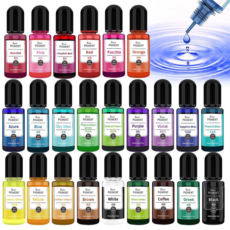 Resin Dye Alcohol - 24 Farbe Kunst Tinte Alkohol Harz