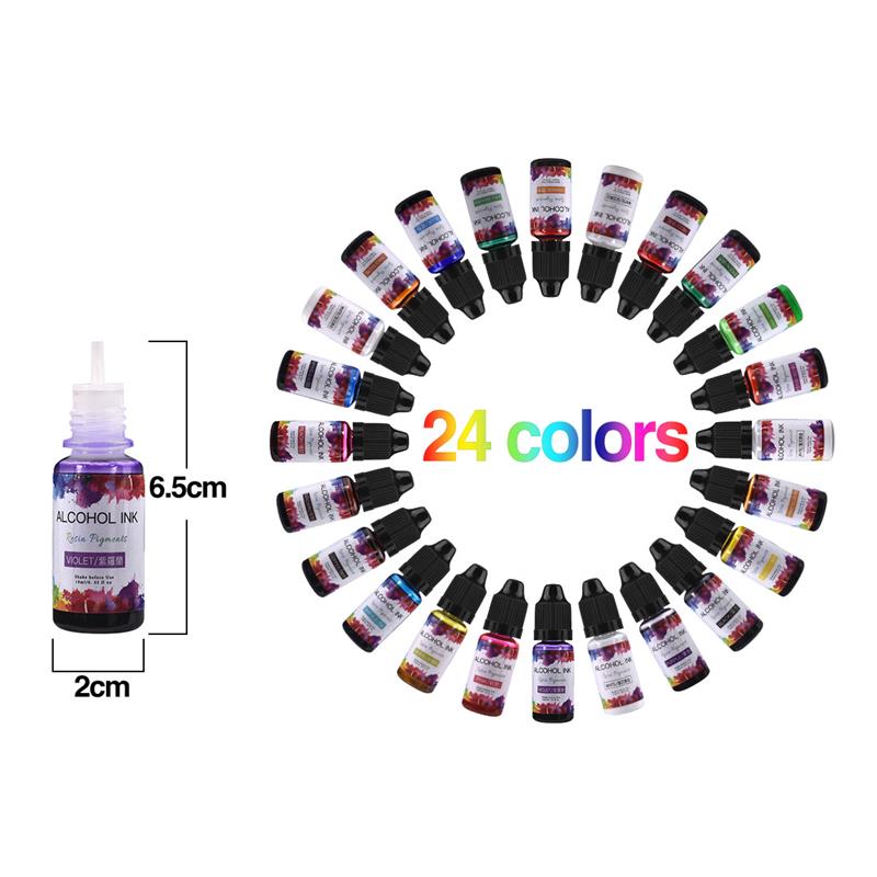 24 farbe/Set 10ml Harz Pigment – Resin Dye Alcohol Bewertung und Preis