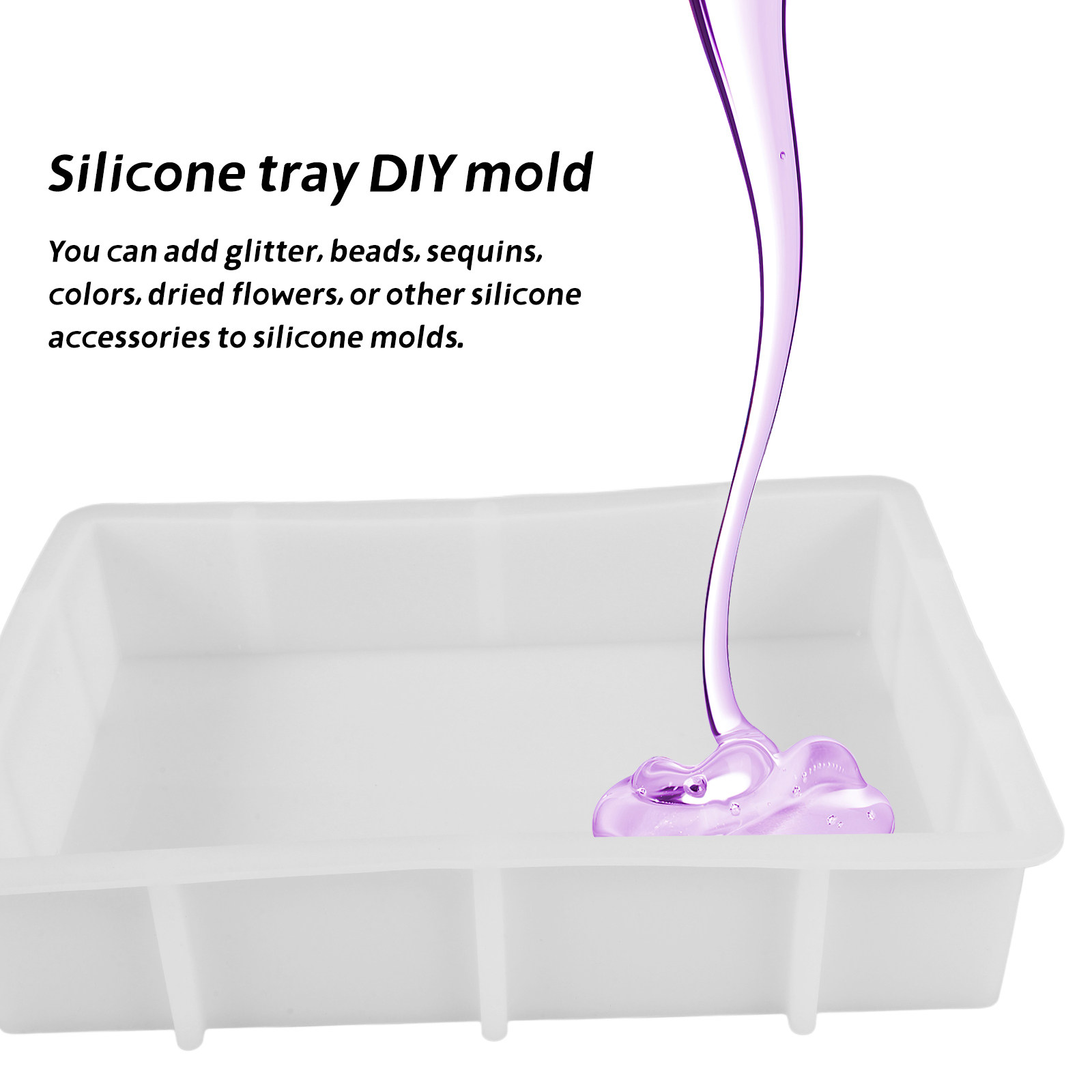 Große rechteckige Harz-Silikon – Silicone Mold Tray Bewertung und Preis